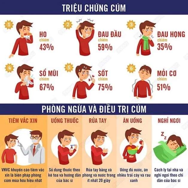 Triệu chứng cúm và cách phòng ngừa, điều trị