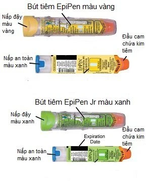 Bút tiêm EpiPen sử dụng khi sơ cứu sốc phản vệ