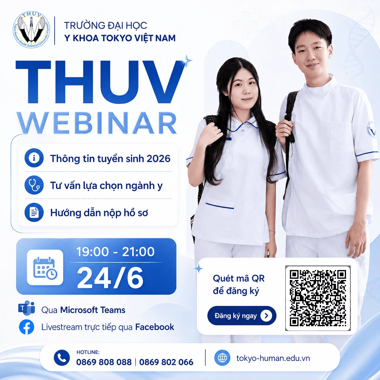 Live Webinar “Thông tin tuyển sinh 2026 và Tư vấn lựa chọn ngành Y”
